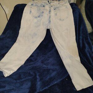 American Quality Denim size 15 faded cut out jeans
